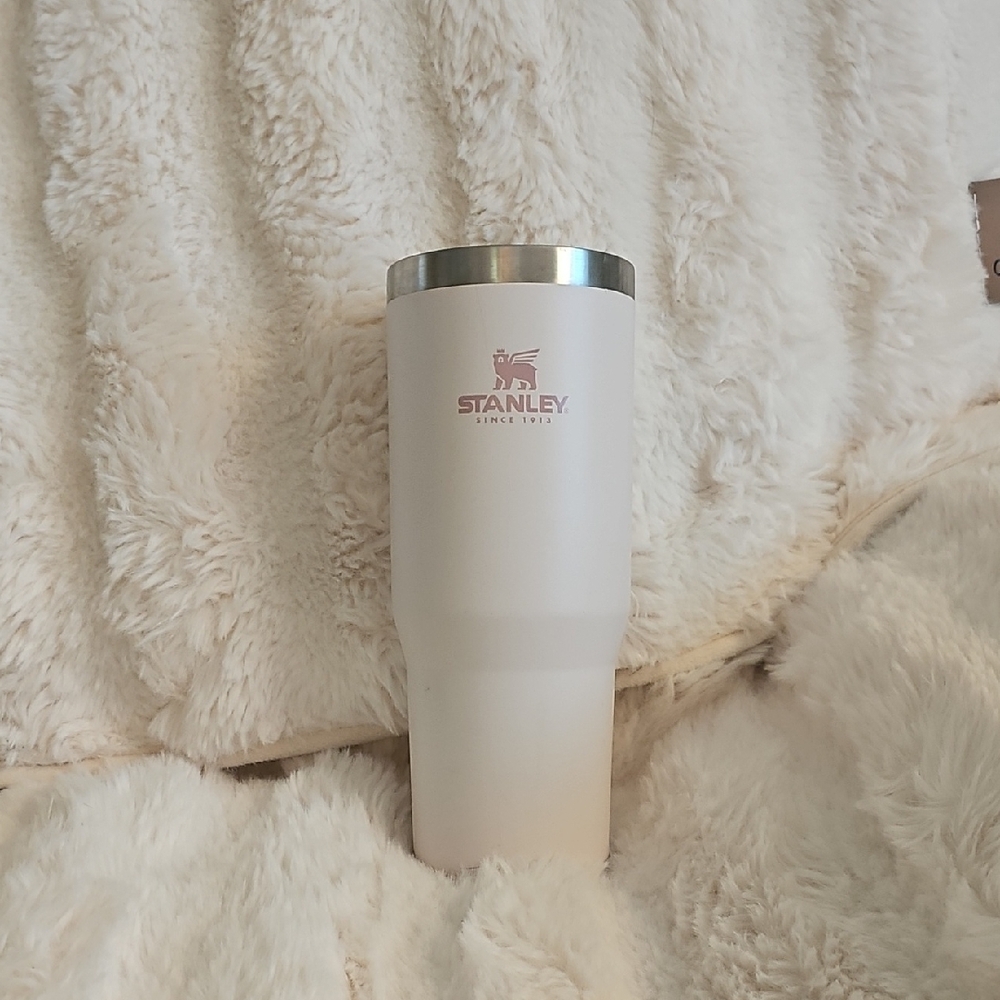 Stanley White Tumbler with Metallic Accents